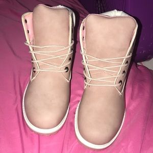 light pink boots